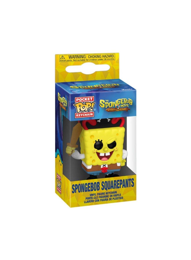 Funko Pocket POP! The SpongeBob Movie Search for SquarePants SpongeBob SquarePants (Pirate) Vinyl Keychain (10.2 cm) - Image 1
